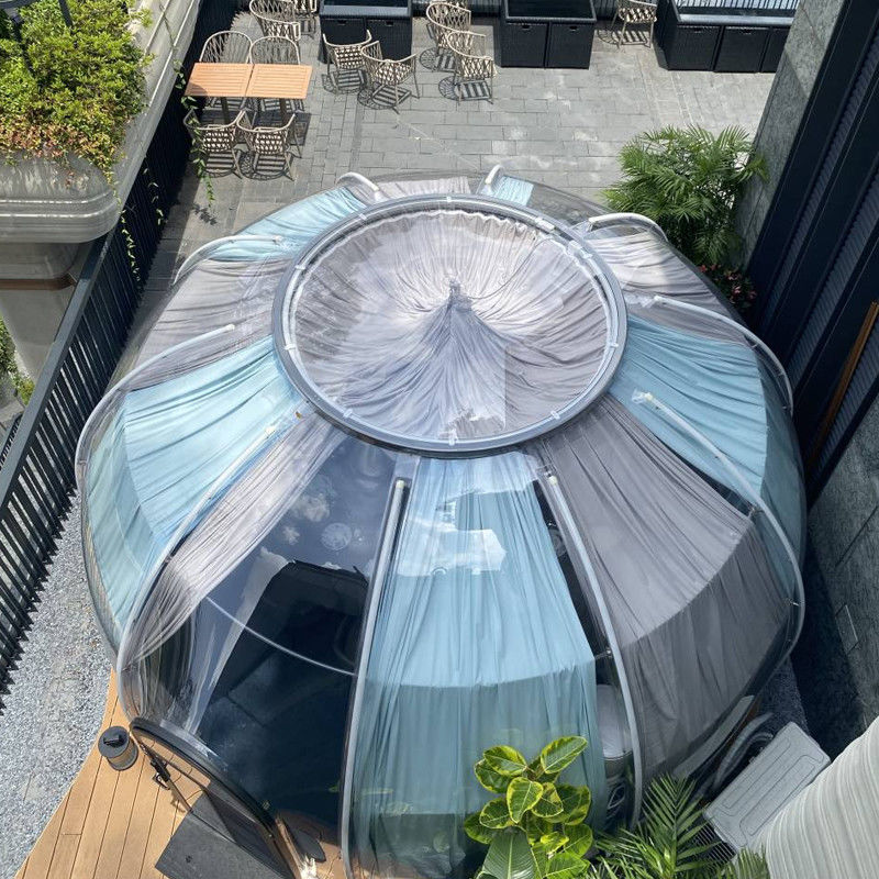 99.9% Αντίσταση UV Διαφανές PC Dome House Igloo Bubble Tent Για υπαίθριες κατασκηνώσεις