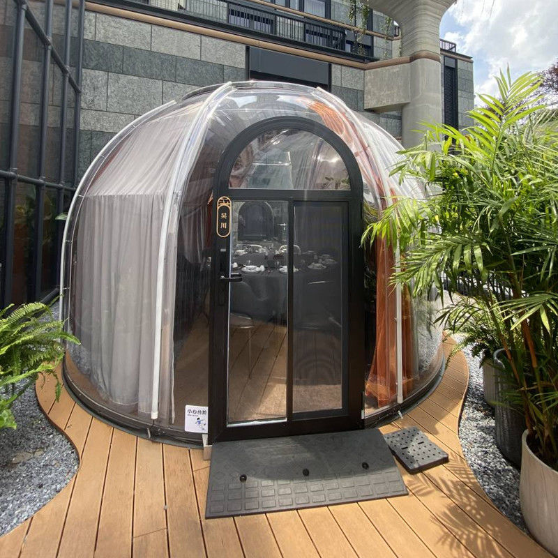 99.9% Αντίσταση UV Διαφανές PC Dome House Igloo Bubble Tent Για υπαίθριες κατασκηνώσεις