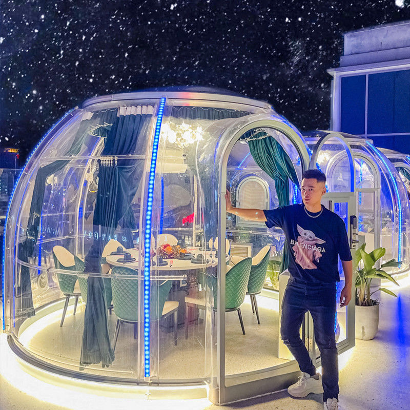 3m x 2.3m Clear Dome House Igloo Bubble Tent με πάρτι και εκδηλώσεις