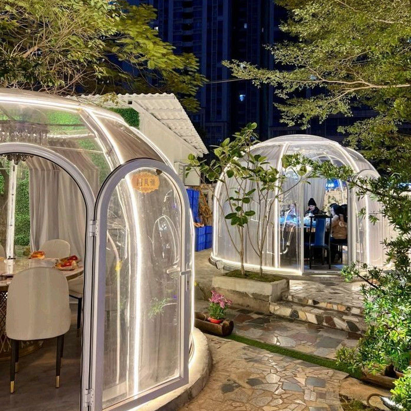 6m Γεωδαιστικός PC Dome House Με ύψος 3,3m PC Αλουμίνιο Αντίσταση UV ≥99,9%